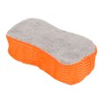 thumbnail image 3 of Unique Bargains 2 Pcs Orange Gray Car Wash Sponge Cleaning Double Sided Dirt Washing Tool  Absorbent, 3 of 5