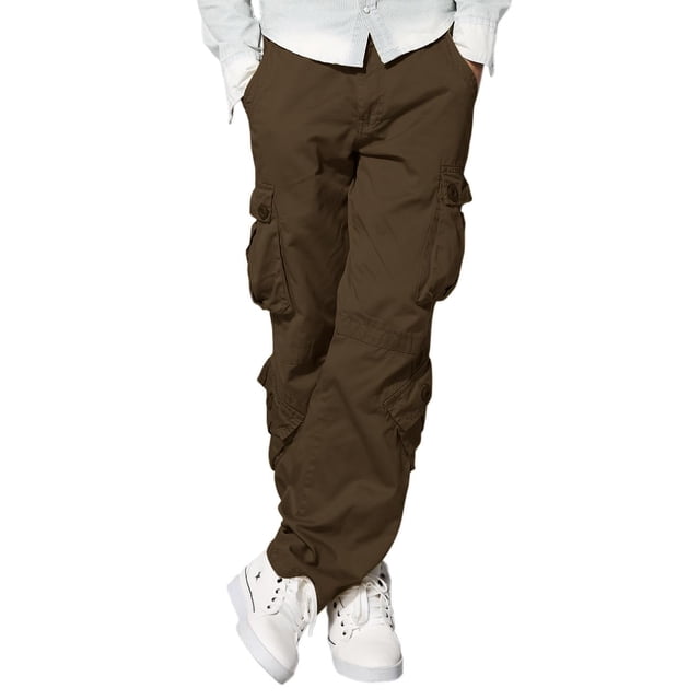 Pantalones Cargo Match Wild para Hombre Café Oscuro Talla 28