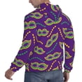 thumbnail image 6 of Salouo Carnival Masks and Beads Pattern Men's Fall Hoodie Sweatshirt,Sport Hoodie with Pockets for Men Pullover Casual Hooded Sweatshirt-Large, 6 of 7