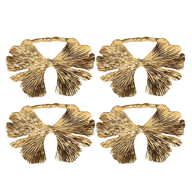 EeaseMX 4 piezas de botones para servilletas, porta servilletas de restaurante, útiles anillos de aleación para servilletas.