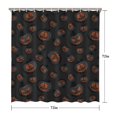 thumbnail image 5 of Black Halloween Pumpkins Shower Curtain 72"x72" ,Bathroom Decorative Shower Curtains Set with 12 Hooks,Modern Waterproof Washable Shower Curtain, 5 of 6