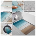 thumbnail image 6 of Teal Brown Ombre Bath Mat 3 Piece Bathroom Rug Set, Vintage Country Wooden Non Slip Bath Rug Contour Mat and Toilet Lid Cover, Absorbent Shower Mats Soft Bath Rugs and Mats Sets, 6 of 8