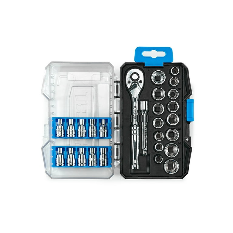 HART 27-Piece ¼-inch Drive Mechanics Tool Set, Socket and Ratchet