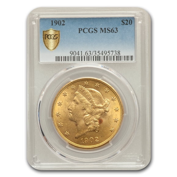 1902 $20 Liberty Gold Double Eagle MS-63 PCGS