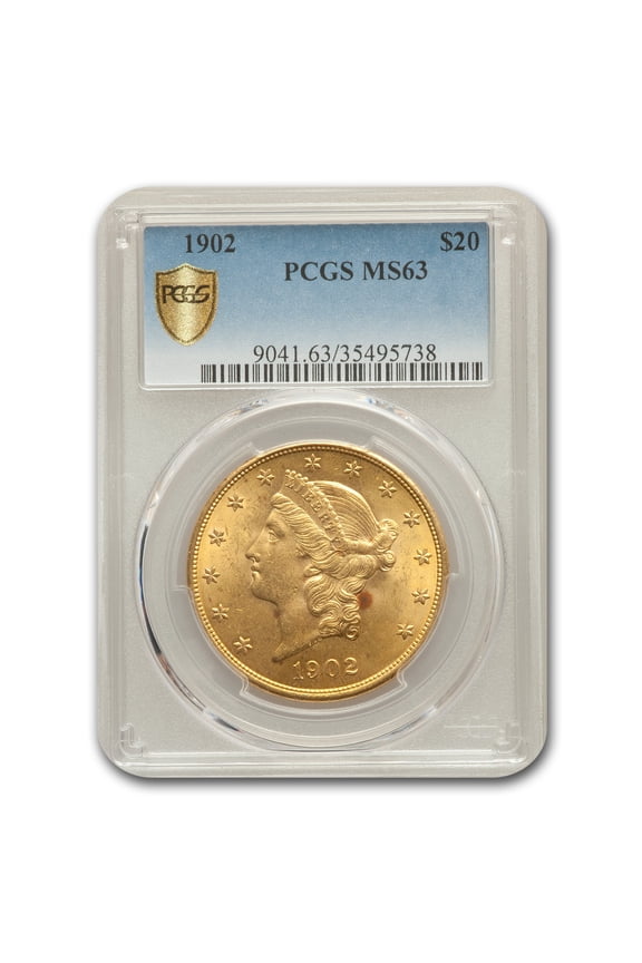 1902 $20 Liberty Gold Double Eagle MS-63 PCGS