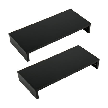 UPC: 0887530084324 | Mind Reader Monitor Stand  Keyboard Storage  Desktop Organizer  Riser  Office  21 L x 9.5 W x 3.25 H  Set of 2  Black