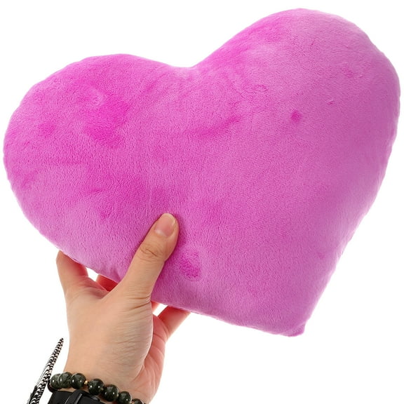 Luxshiny Heart Shaped Pillow Cushion Purple Soft Photo Prop for Women Living Room 1Pack