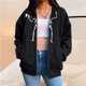 thumbnail image 1 of Puntoco, cárdigan estampado con bolsillos informales para mujer, blusa holgada de manga larga para otoño, sudadera oscura para otoño e invierno, liquidación Puntoco Puntoco-7308, 1 of 7