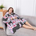 thumbnail image 5 of Oversized Wearable Blanket Hoodie,French Bulldog and Flower Sherpa Blanket Hoodie with Super Pockets,Super Warm Fuzzy Pullover for Women & Men, 5 of 6