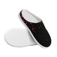 thumbnail image 3 of Daiia Colorful Sparkling Print Women’s Fuzzy Slippers Memory Foam Lightweight House Shoes Cozy Loafer Flannel House Shoes-42/43, 3 of 7