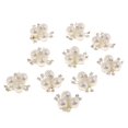 thumbnail image 3 of 2x decoración de de imitación de aleación cristal para joyas, suministros de bricolaje Gloria Botones de perlas con espalda plana, 3 of 9