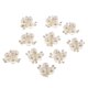 thumbnail image 3 of Un Paquete De 10 Piezas De Accesorios De Botón De Flor De Cristal De Joyería De De Imitación, Decoración De Boda DIY, Accesorios Para El Cab Moonlight Silver Macarena Botones de perlas Flatback, 3 of 8