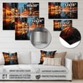 thumbnail image 4 of Designart "Cityscape modern Reflections II" Cityscapes Metal Art Living Room, 4 of 5