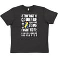 thumbnail image 3 of Inktastic Down Syndrome Awareness Strenth Courage Support Youth T-Shirt, 3 of 5