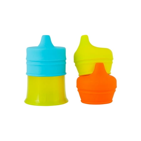 BOON Snug Spout with Cup - Blue/Orange/Green