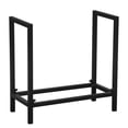 thumbnail image 1 of MBQQ Porte-Bûches Industriel Rustique 24 Pouces pour Décoration de Cheminée Intérieure/extérieure en Fer Forgé, Métal Lu, 1 of 7
