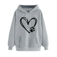 thumbnail image 2 of HomeGardon Womens Hoodie Graphic Hoodies for Women Women's Printed Off Shoulder Sleeves Long Sleeved Top Hooded Sweatshirt,S-XXL, 2 of 4