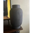 thumbnail image 6 of Tall Ceramic Vase Black -  Watertight Tabletop Decor, Spot Clean, 12.5" Height, 6 of 8