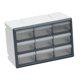 thumbnail image 5 of Cajonera de plástico con 9 cajones para guardar juguetes, cuentas y bloques gris y, 5 of 8