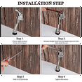 thumbnail image 4 of Symkmb Foot Door Stop Automatic Foot Door Door Stop Adjustable Movable Anti-Collision Brake 4 Inches 3Pieces Aluminum alloy Nickel, 4 of 6