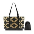thumbnail image 7 of FORMRS Canvas Laptop Tote Bag for Women with 15.6" Computer Compartments Shoulder Handbag, Black Geometric, 7 of 7