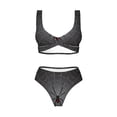 thumbnail image 5 of Honeii Black Spider On Web Print Women’s Bikini Set,Two Piece Swimsuit Bathing Suits,Stylish High Elasticity Swimwear for Beach and Pool, 5 of 7