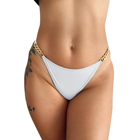 

Panties For Women Rhinestone Belt Women Silk Panties Brand Design Shiny Waist Tanga Thong For Female Underwear