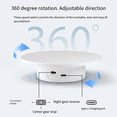 thumbnail image 3 of 2X Motorized Rotating Display Stand, 360 Electric Rotary Turntable Base Lazy , Load-Bearing 11Lbs, for Photography,2 x Rotating Display Stand,White, 3 of 7