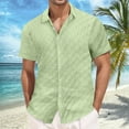 thumbnail image 2 of Visenoya Men's Casual Plaid Lapel Shirt, Moraltrnte Short Sleeve Holiday Cardigan Style Tops,Size M, 2 of 5