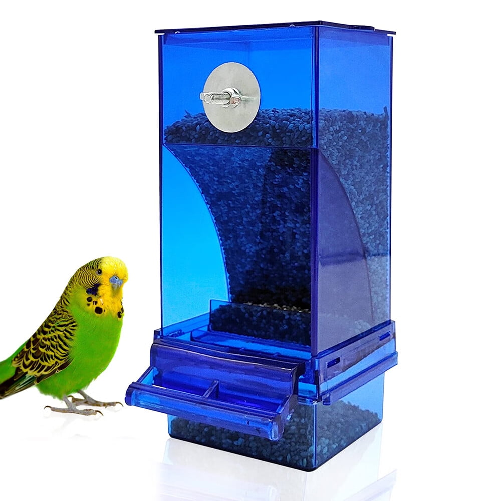 DIFOST No Mess Bird Cage Feeder, Automatic Parrot Seed Feeders with