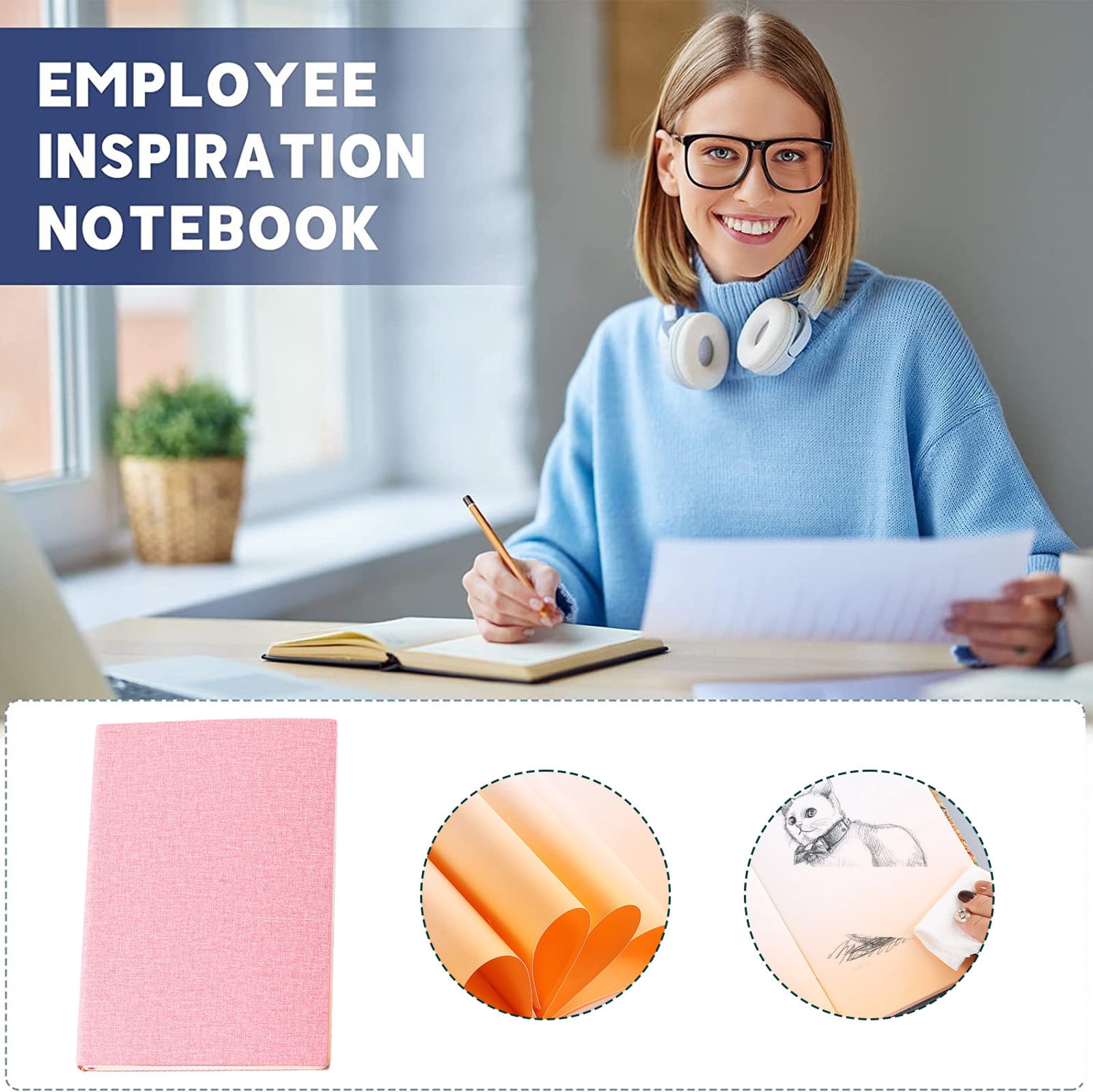 Dvruxg A5 Reusable Erasable Smart Writing Notebook – Digital Convertible Tech Notebook for Office(Pink)