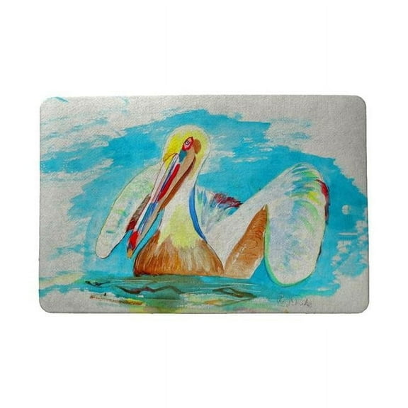 Betsy Drake DM715 18 x 26 in. Pelican in Teal Door Mat