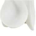 thumbnail image 4 of 9" x 12" White Polystone Wavy Shaped Abstract Sculpture with Cutouts and Speckled Texturing, by DecMode, 4 of 9