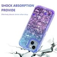 thumbnail image 3 of NIFFPD iPhone 14 Plus with Screen Protector + Camera Lens Protector, Bling Glitter Quicksand Sparkle Clear & Shockproof Protective Cover iPhone 14 Plus 6.7" Blue+Purple, 3 of 6