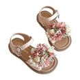 thumbnail image 2 of Fozruso Girls Fashion Sandals With Bow Design Adjustable Straps For Toddler Kids Casual Outdoor Spring Summer Fall,Sizes 23 Little Kid 2.5-3 Years(Red), 2 of 7