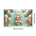 thumbnail image 3 of Decorative Design Happy Birthday Banner Golden Theme 80th Birthday Party Decoration for Birthday Party Event Celebration Milestone Celebration Indoor Decoration, 3 of 8