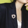 thumbnail image 6 of Litie Women Shining Rhinestones Inlaid Scarf Ring Clip,Round Ring Wrap Holder Clothes Corner Knotted Button Brooch for Clothing Neckerchief Accessories, 6 of 7