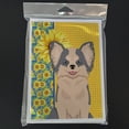 thumbnail image 3 of Summer Sunflowers Longhaired Blue and White Chihuahua Greeting Cards and Envelopes Pack of 8 7 in x 5 in, 3 of 3
