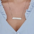 thumbnail image 3 of MyNameNecklace - Personalized Bar Name Necklace for Woman - Custom Engraved Hanging Horizontal Bar Nameplate - Made of 925 Silver Custom Any Name with 16'' + 2" Chain, 3 of 3