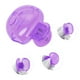 thumbnail image 3 of Cubiertas de cepillo de dientes en forma de pez de 4 piezas para viaje, plástico rosa, verde, púrpura, amarillo, 3 of 5
