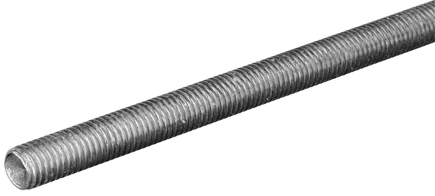 11017 Threaded Steel Rod, ZincPlated, 3/8In. 16 x 24In. Quantity