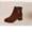 Brown, variant on Tponi Winter Boots For Women Shoes Women Boots Clearance Under S53 Booties Round Toe High Heel Ankle-High Cocktail & Party Slouch Boots
