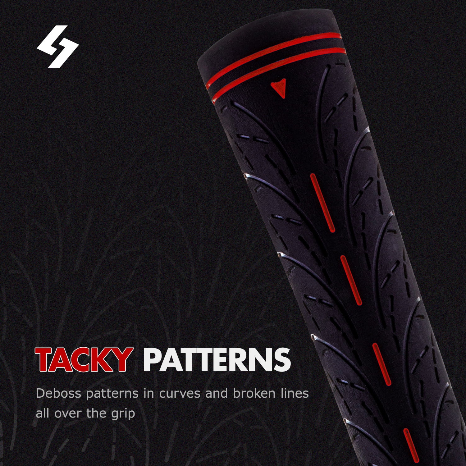 SAPLIZE 13 Red Midsize Golf Grips with 15 Tapes,Non-slip Rubber Golf Club Grips
