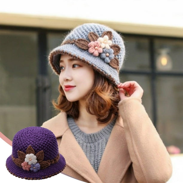 LSLJS Winter Hat for Women, 21 inch Woolen Crochet Knitted  display picture 1