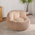 thumbnail image 2 of Jopath Bean Bag Chair with Pull Ring Can Be Easily Moved Large Lounger Sofa for Gaming Reading Living Room Bedroom Brown+Camel, 2 of 9