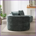thumbnail image 4 of Modern Curved Corduroy Sectional Sofa – 2-Piece Modular Set with 4 Pillows for Living Room, Bedroom or Office, 4 of 22