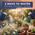 thumbnail image 2 of 1-Gallon Steel Watering Can with Removable Sprinkler Head Ideal for Indoors & Outdoors, Blue, 2 of 5