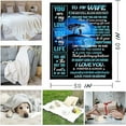 thumbnail image 5 of Wife Gifts from Husband,Gifts for Wife Blanket ,Wife Birthday Gift Ideas,Anniversary Wedding Gifts for Wife Her,Christmas Valentines Gifts for Wife Romantic,to My Wife Blanket from Husband, 5 of 7
