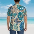 thumbnail image 6 of Disketp Hawaiian Shirts For Men,Vintage Floral Butterflies Print Mens Casual Short Sleeve Button Down Shirts Beach Shirt, 6 of 8