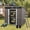 Grey, variant on 6 x 5 FT Outdoor Storage Shed, Metal Garden Shed with Floor Frame, Tool Shed Outdoor Storage with Lockable Sliding Doors & Window & Air Vents, Storage House Waterproof for Backyard, Lawn